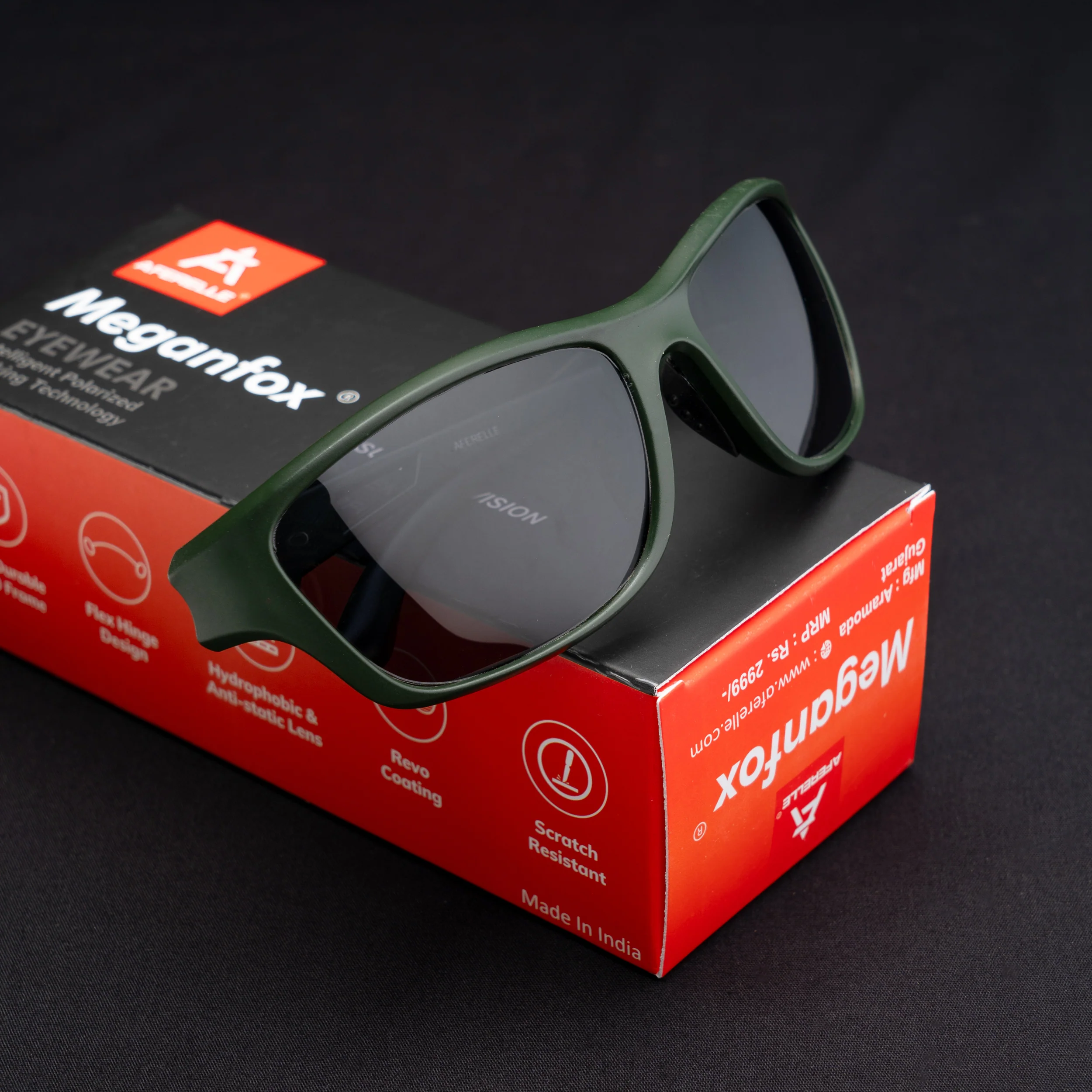 THE SKYLINE Wrap Around Olive Bike Car Riding Polarized Sunglasses TAC 100 % UV Protection | Matt Olive Green | Medium - Image 3