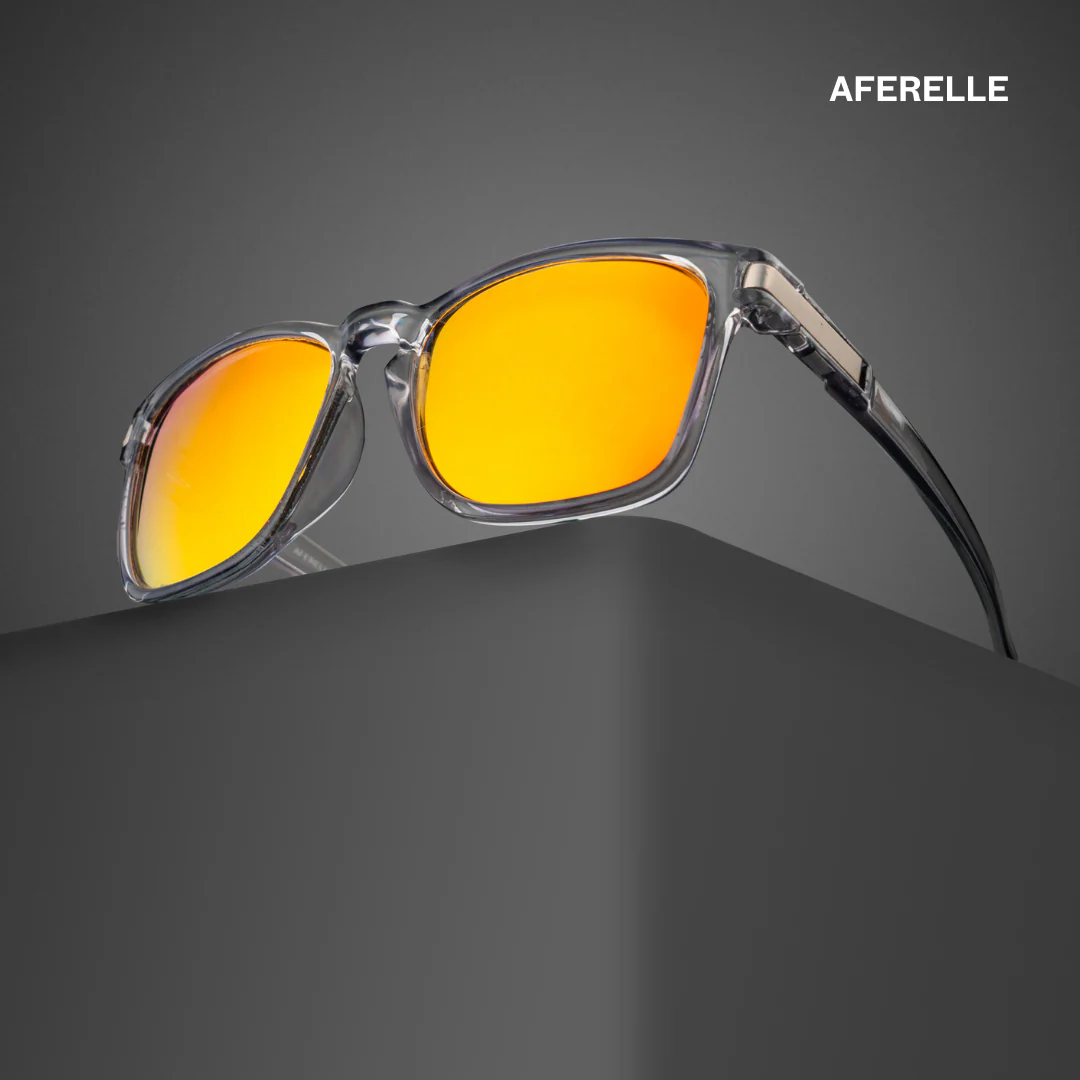 THE PRODUCER | Glossy Grey Orange  Unisex UV400 HD Polarized Pro Sunglasses  For Biking Running Sports Adventure