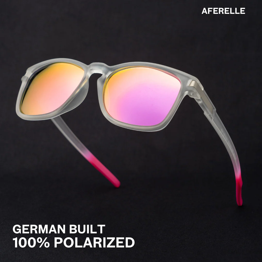 THE  PRODUCER | Clear Pink  Unisex UV400 HD Polarized Pro Sunglasses For Biking Running Sports Adventure - Image 2