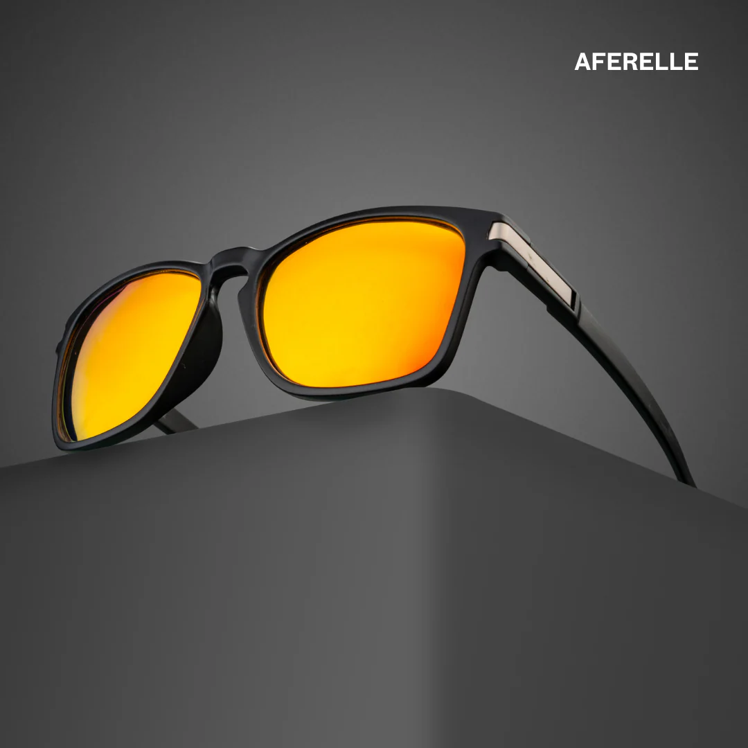 THE PRODUCER | Black Orange Unisex UV400 HD Polarized Pro Sunglasses  For Biking Running Sports Adventure