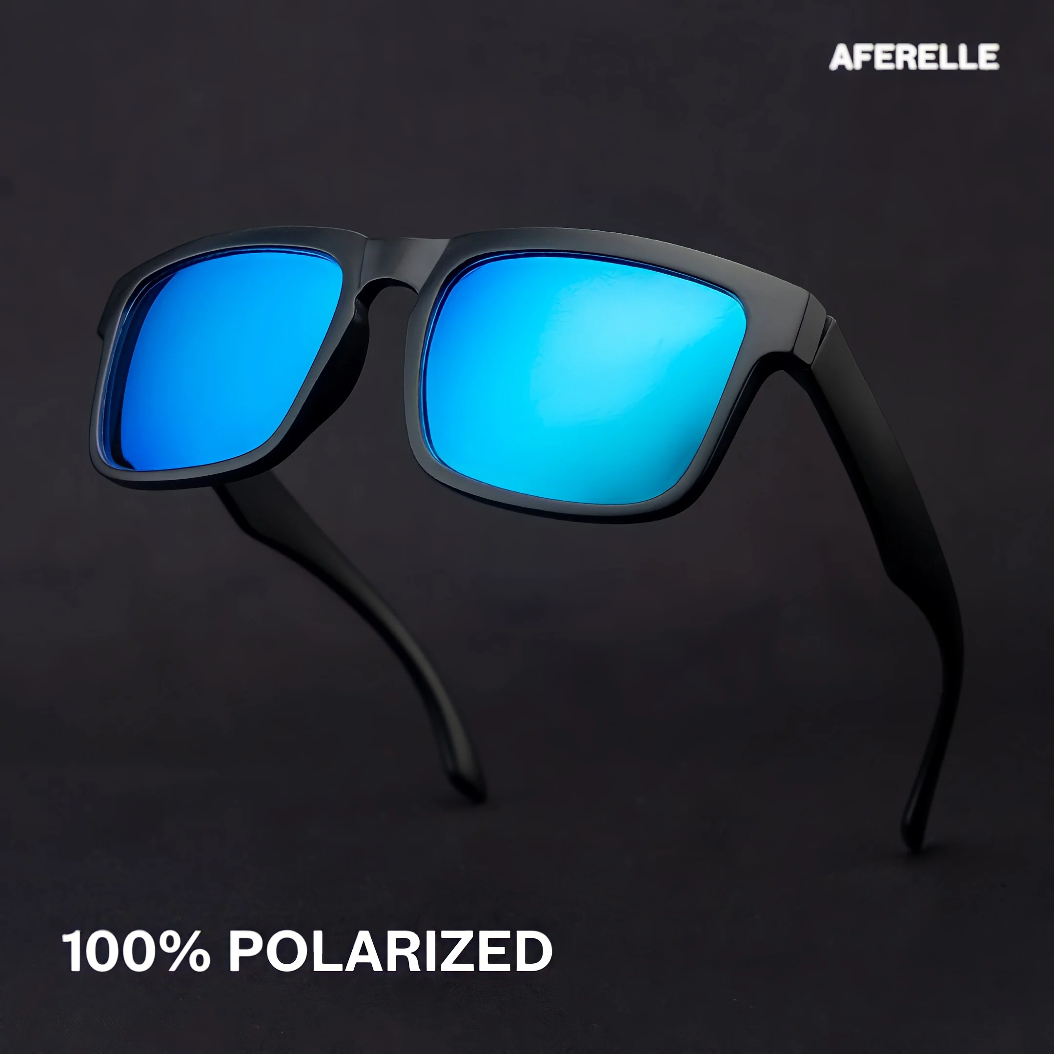 THE CHALLENGER Black Blue UV400 Polarized Sunglasses - Image 2