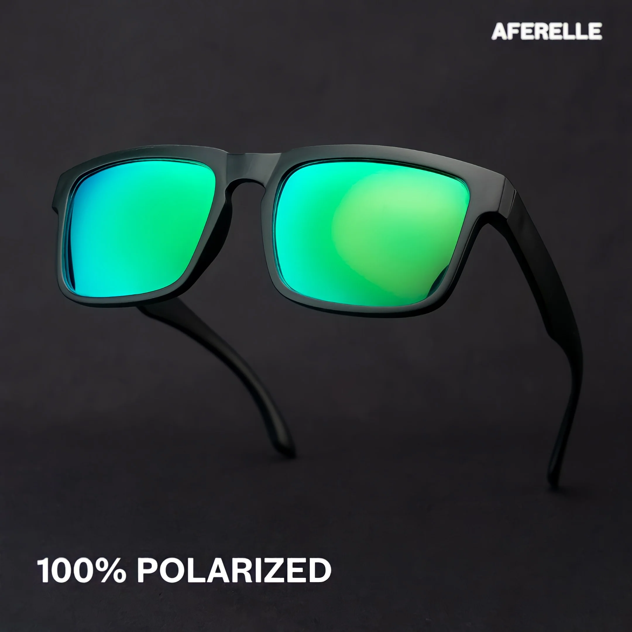 THE CHALLENGER Black Green  UV400 Polarized Sunglasses - Image 2