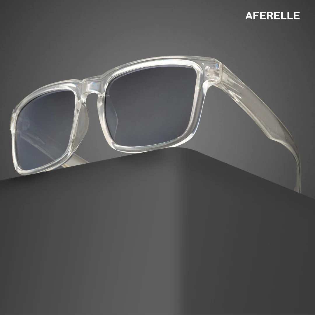 THE CHALLENGER Glossy Clear Black UV400 Polarized Sunglasses