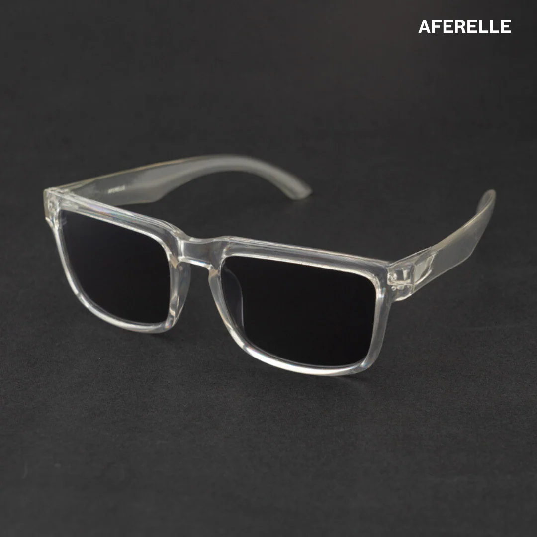 THE CHALLENGER Glossy Clear Black UV400 Polarized Sunglasses - Image 2