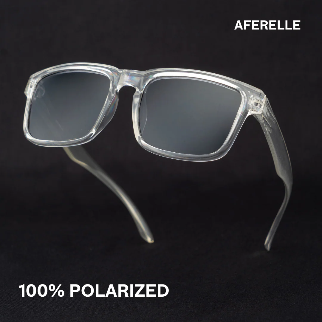 THE CHALLENGER Glossy Clear Black UV400 Polarized Sunglasses - Image 3