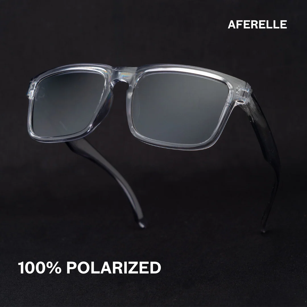 THE CHALLENGER Glossy Grey Black UV400 Polarized Sunglasses - Image 4