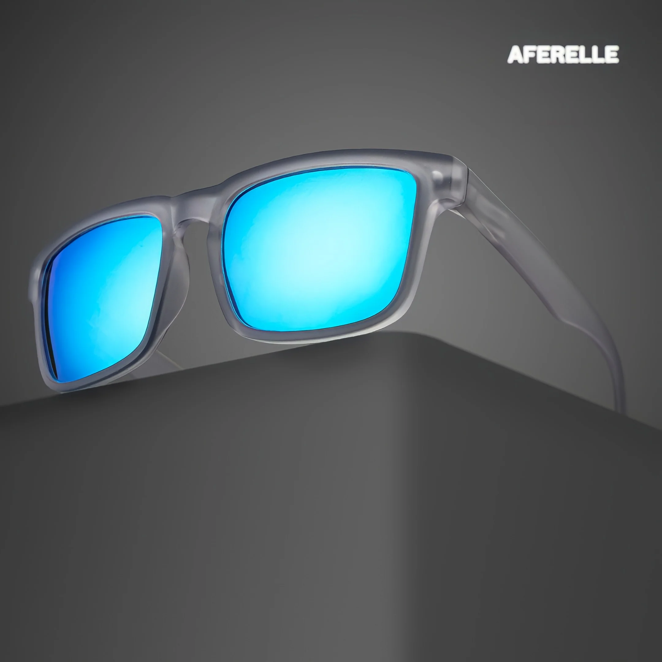 THE CHALLENGER Matt Grey Blue UV400 Polarized Sunglasses