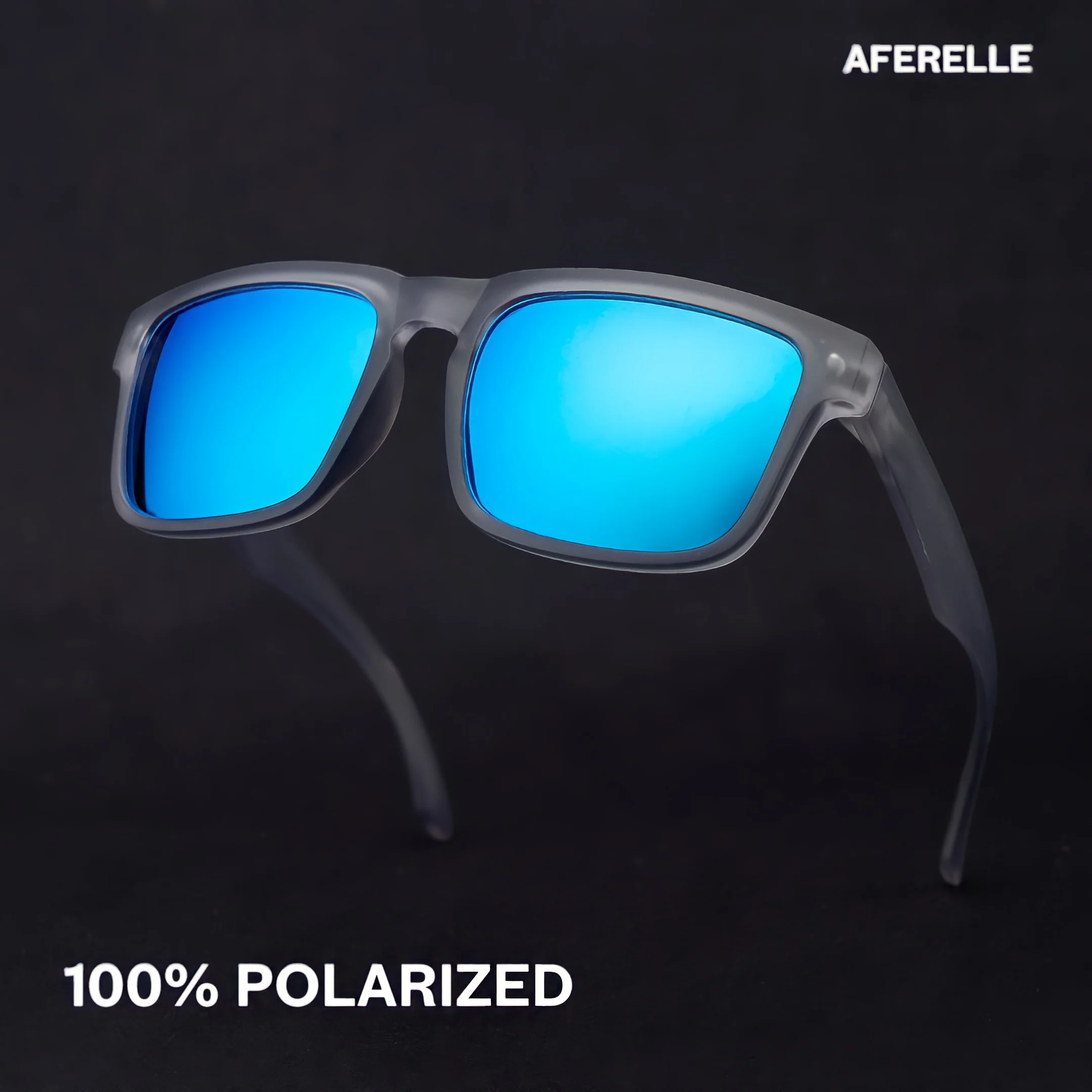 THE CHALLENGER Matt Grey Blue UV400 Polarized Sunglasses - Image 3