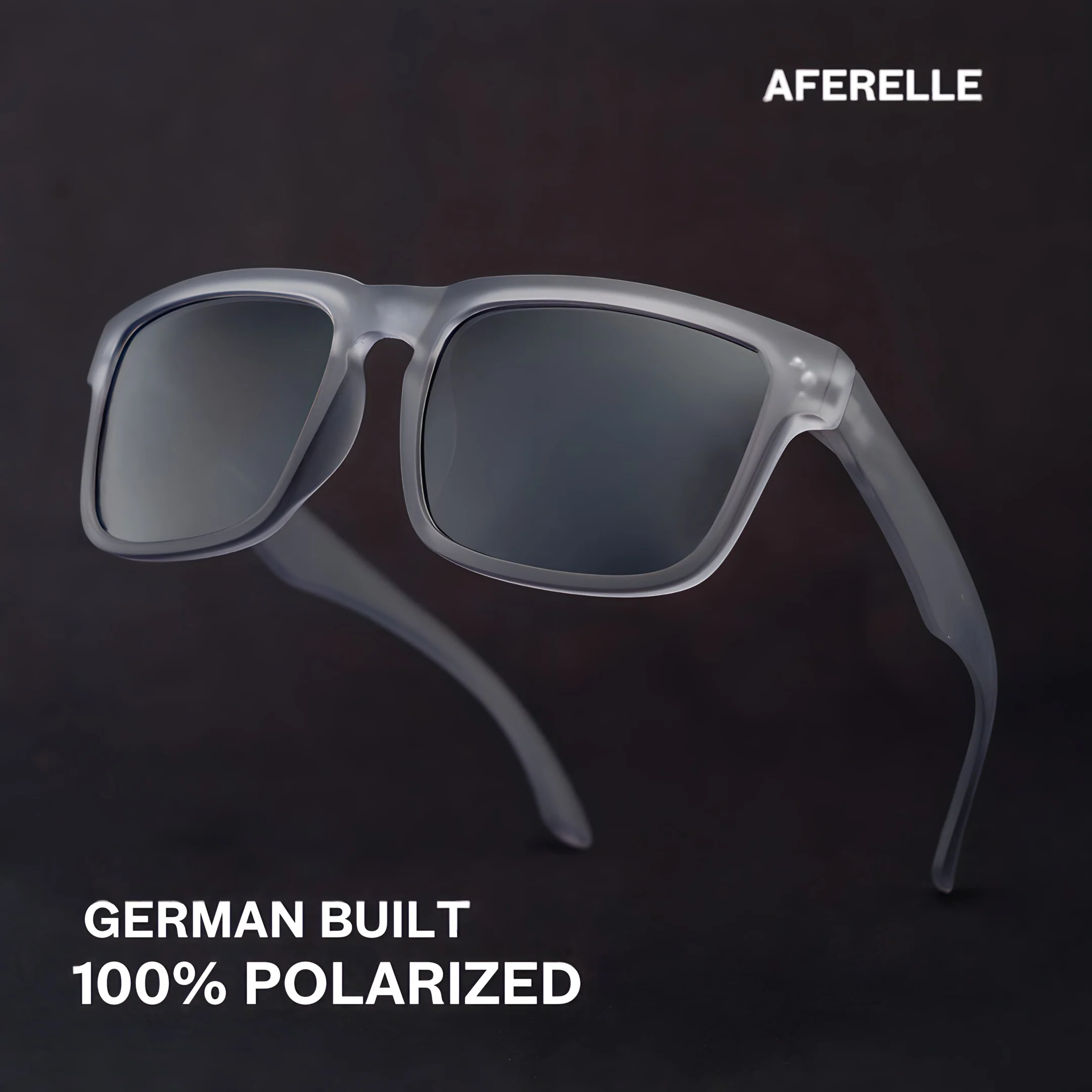 THE CHALLENGER Matt Grey Black UV400 Polarized Sunglasses - Image 3