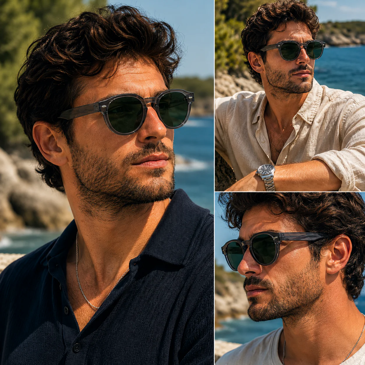 THE Orbit Unisex UV400 HD Glossy Grey Sunglasses - Image 2