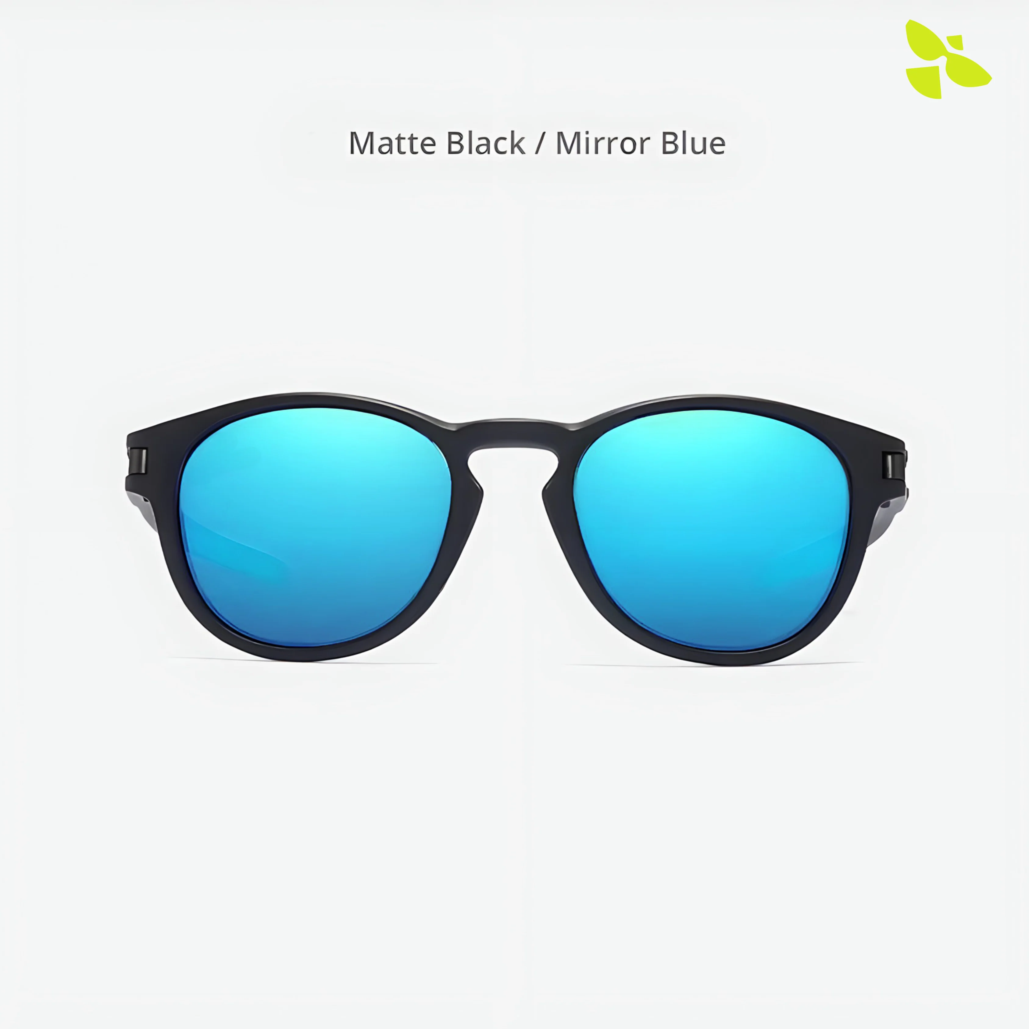 THE BOSS | Round Black Mirror Blue Unisex UV400 HD Pro Sunglasses - Image 4