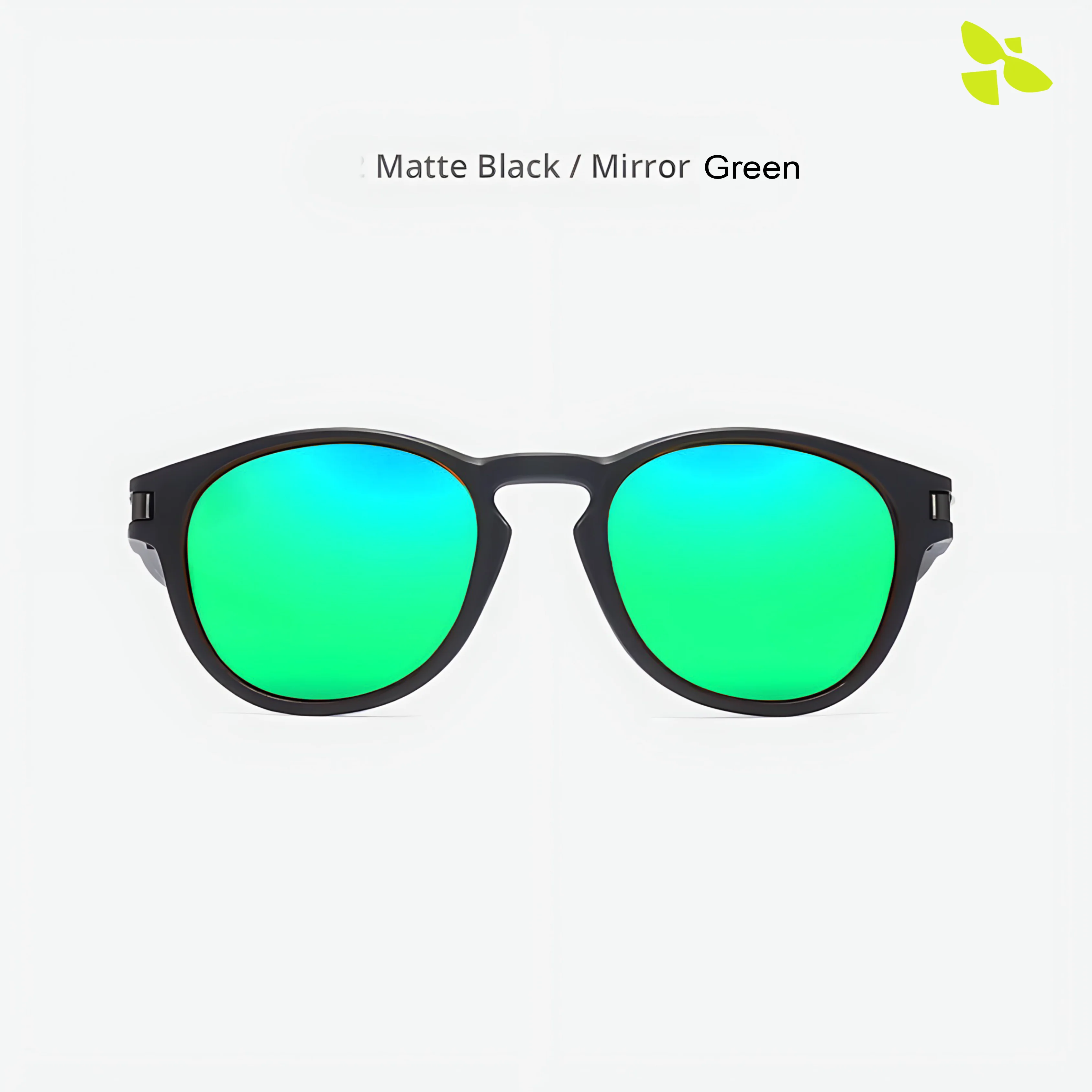 THE BOSS | Round V1 Black Mirror Green UV400 HD Pro Sunglasses - Image 5