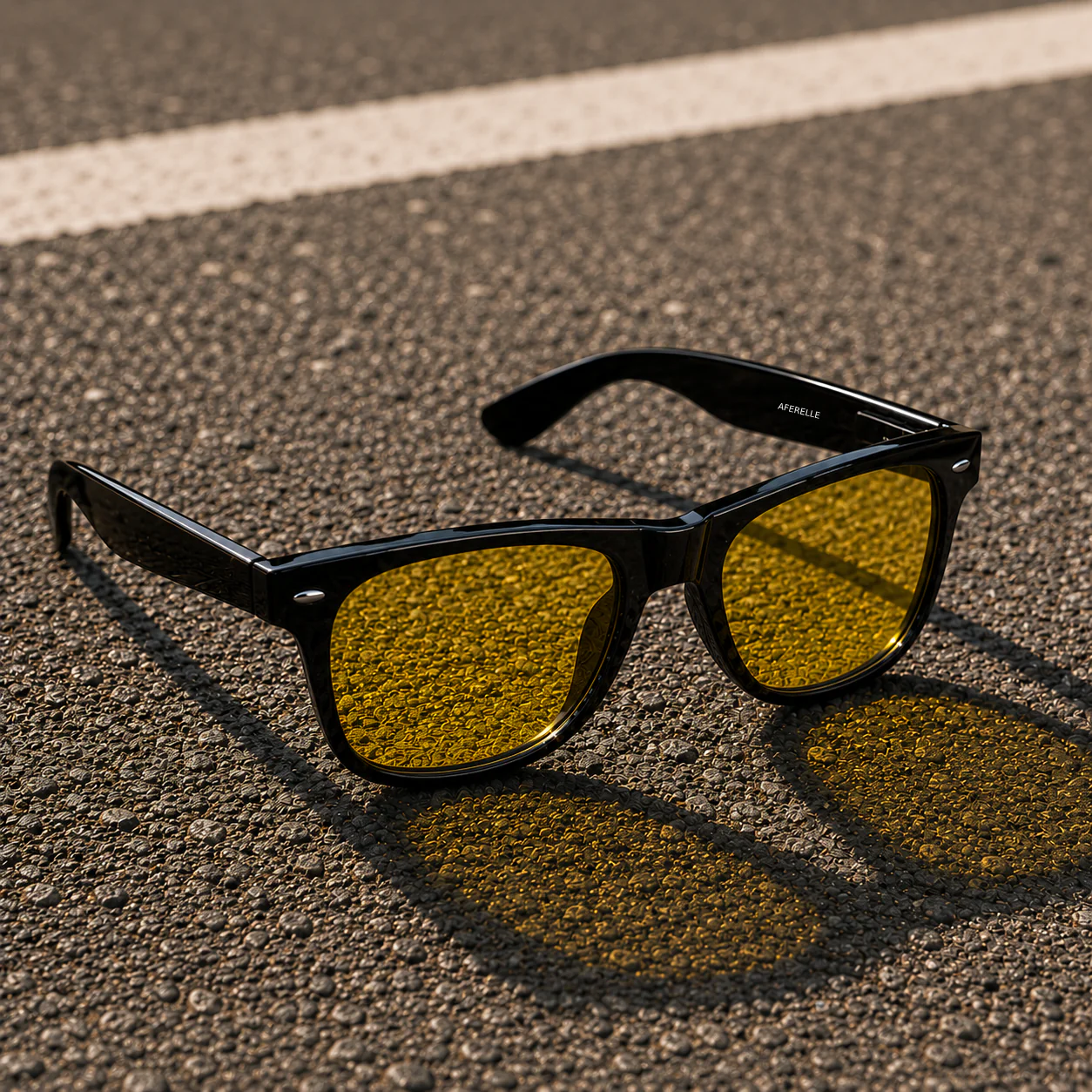 THE Dictator Unisex Yellow Glossy Black Night Driving UV400 Sunglasses