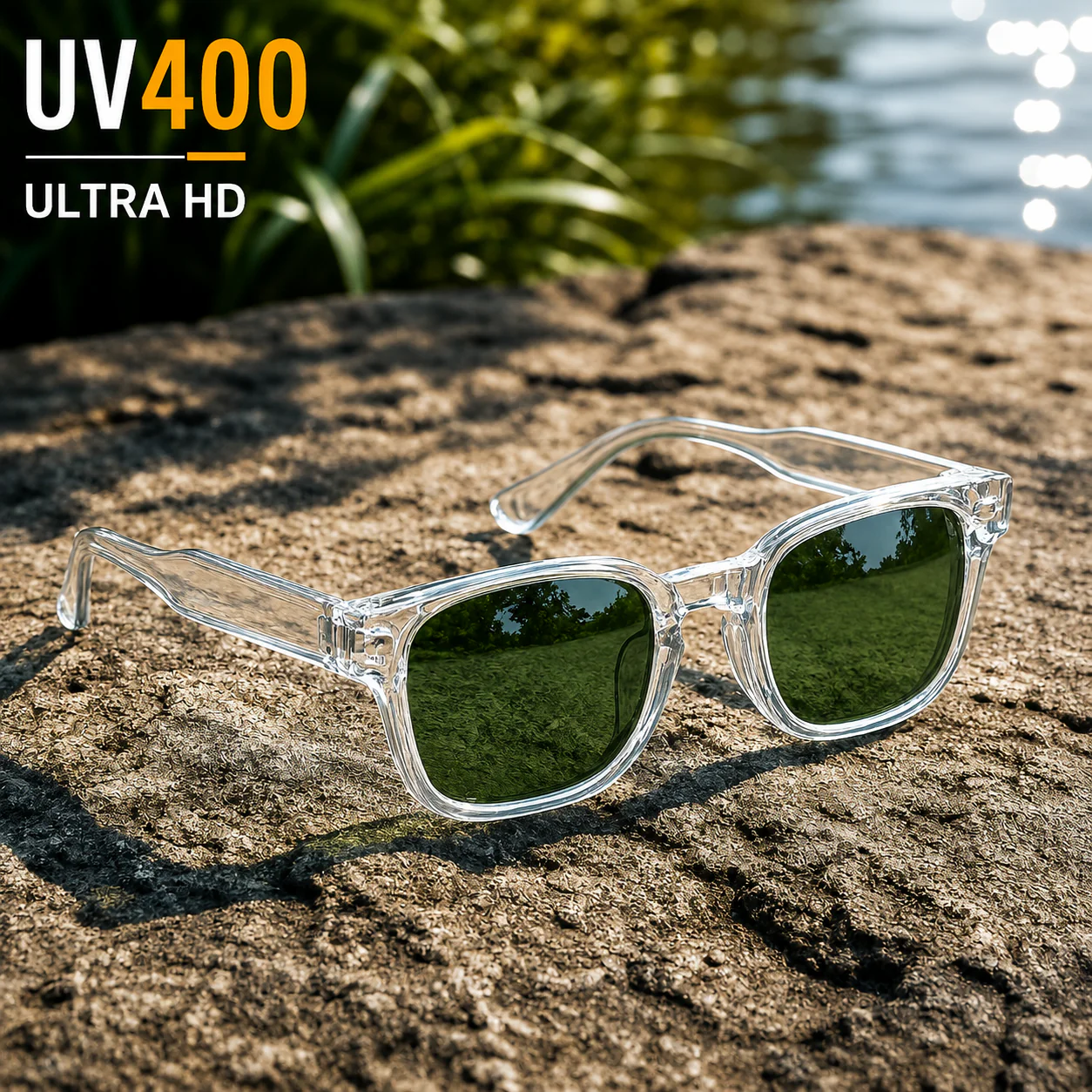 THE Drift Unisex Glossy Clear UV400 HD  Sunglasses