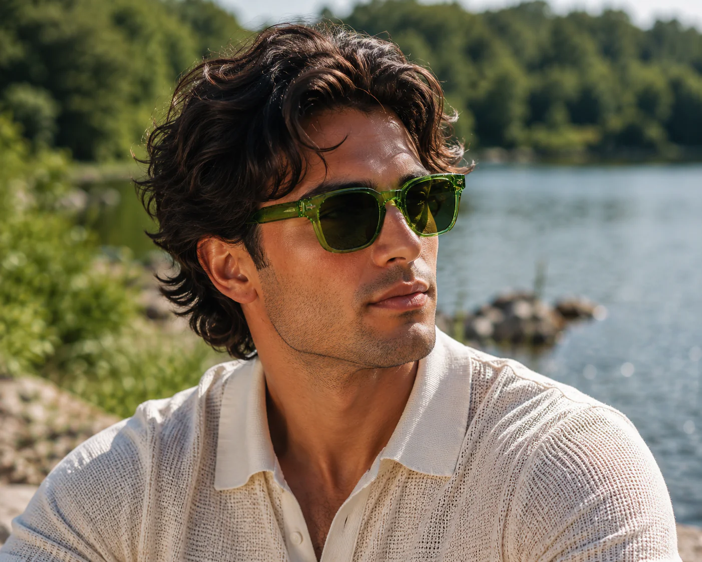 THE Drift G3 Glossy Dark Green UV400 HD Sunglasses - Image 2