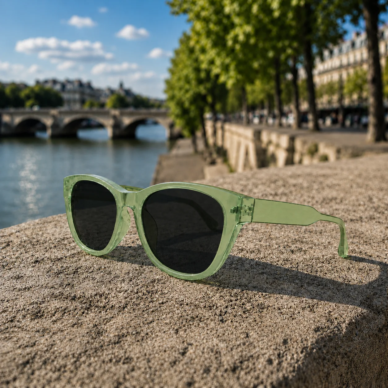 THE ELARA G1 Glossy Light Green UV400 HD Sunglasses