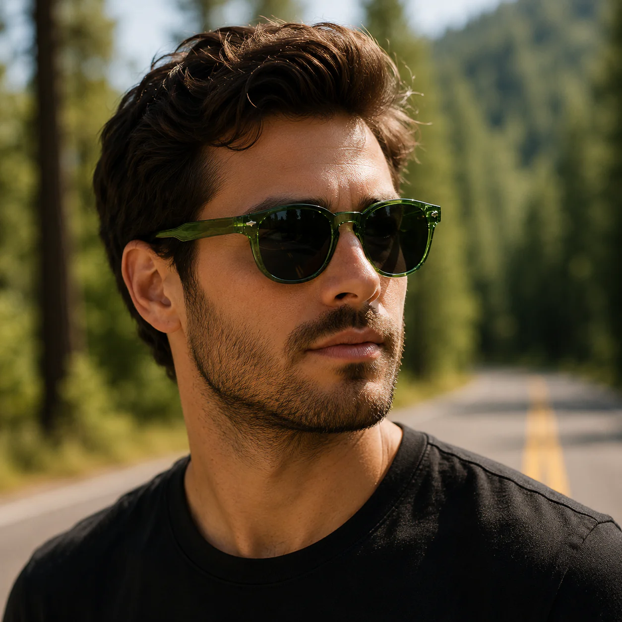 THE Orbit  G3 Glossy Dark Green UV400 HD Sunglasses - Image 2