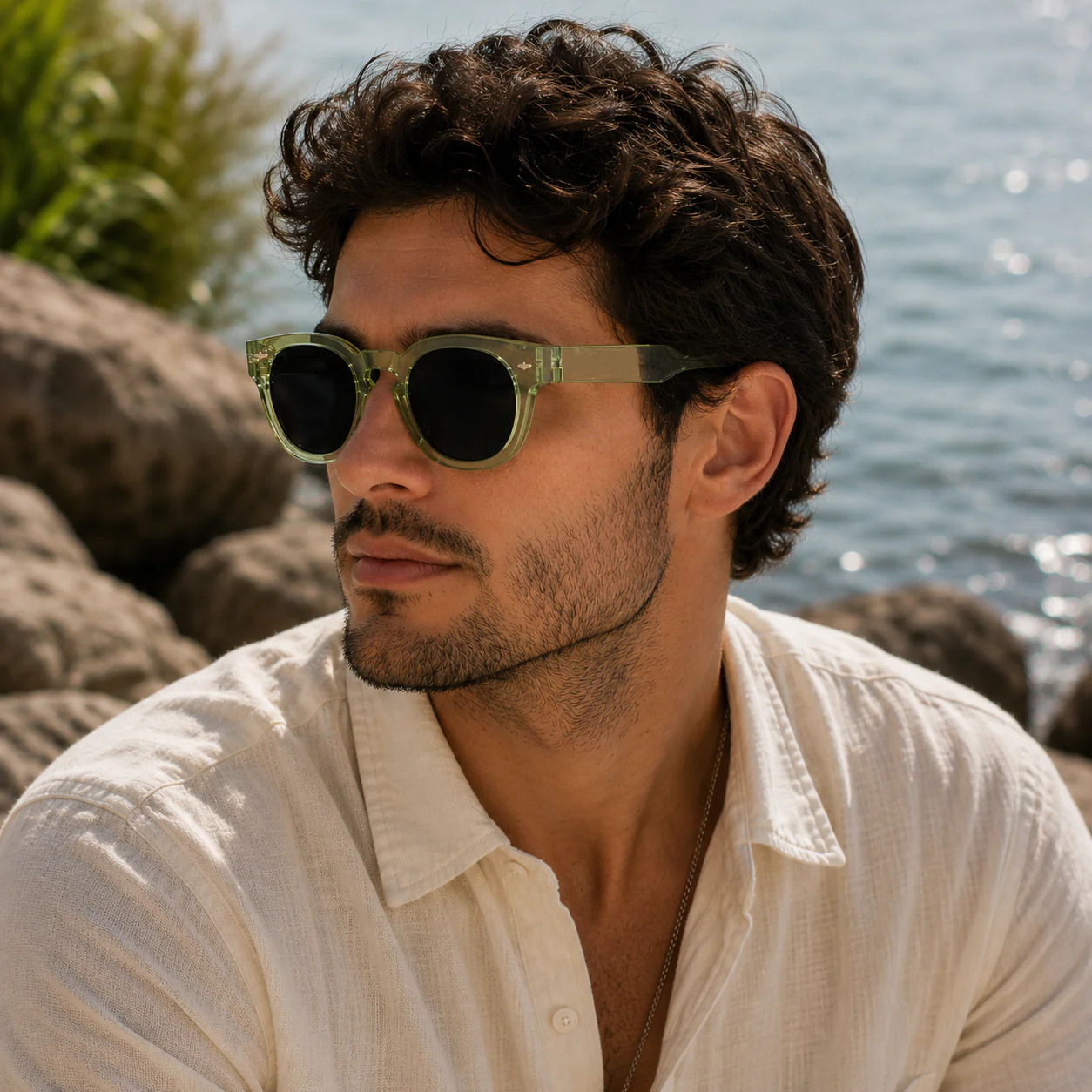 THE Orbit  Unisex G1 Glossy Light Green UV400 HD Sunglasses - Image 2
