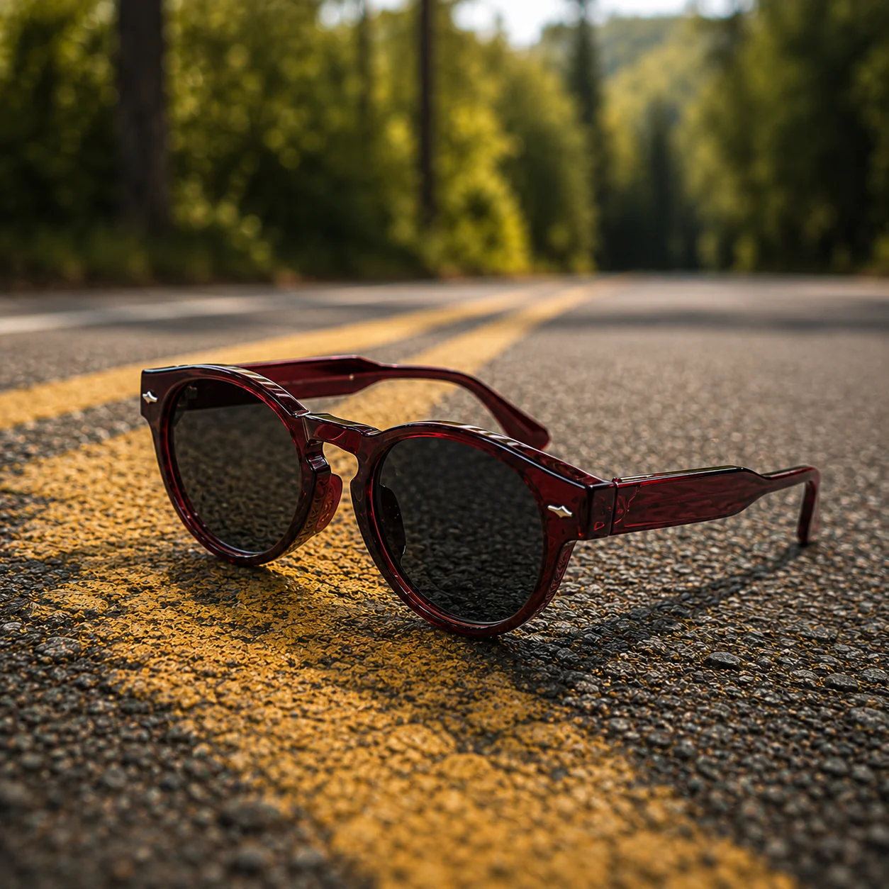 THE Orbit  Unisex UV400 HD Glossy Maroon Sunglasses