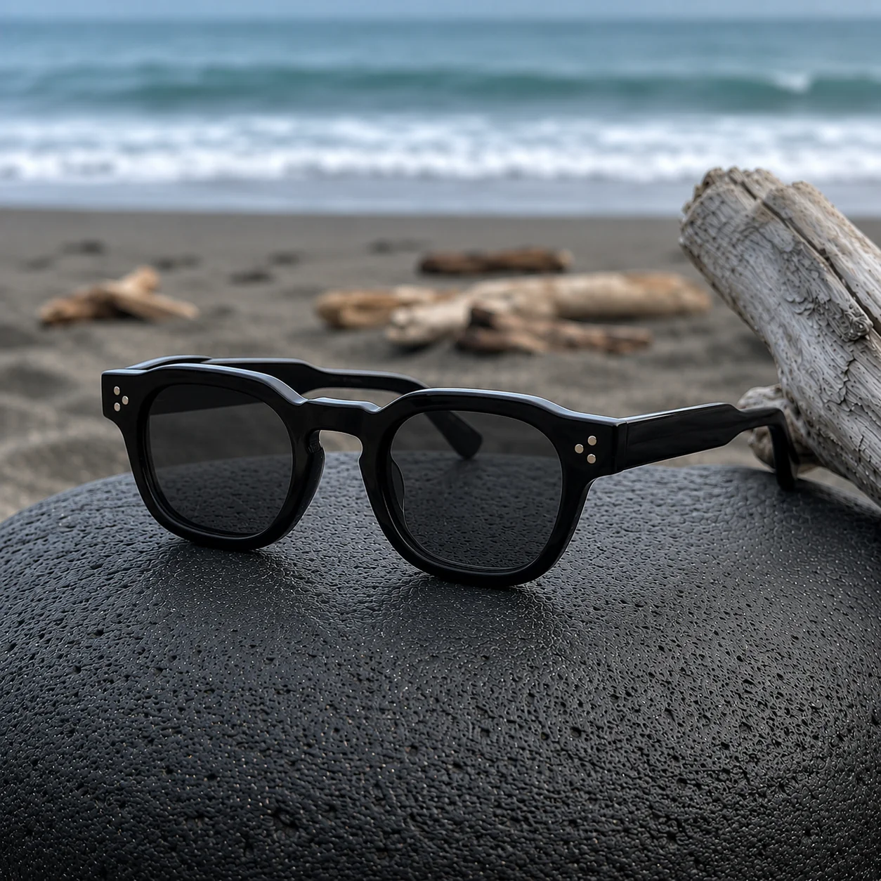 THE PHANTOM  Unisex UV400 HD Glossy Black Sunglasses