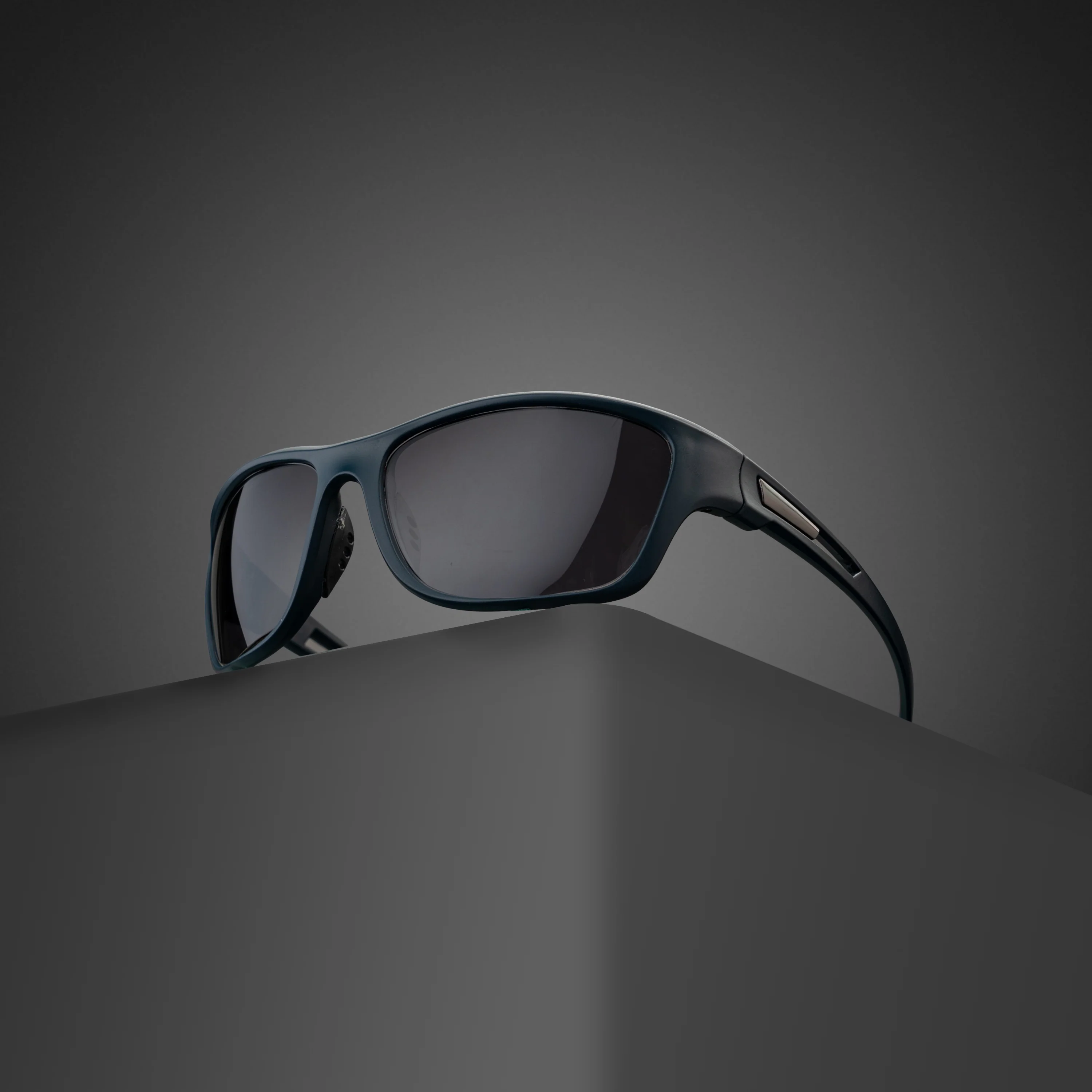 WRAP CLASSY BLUE BLACK UV400 HD Sunglasses