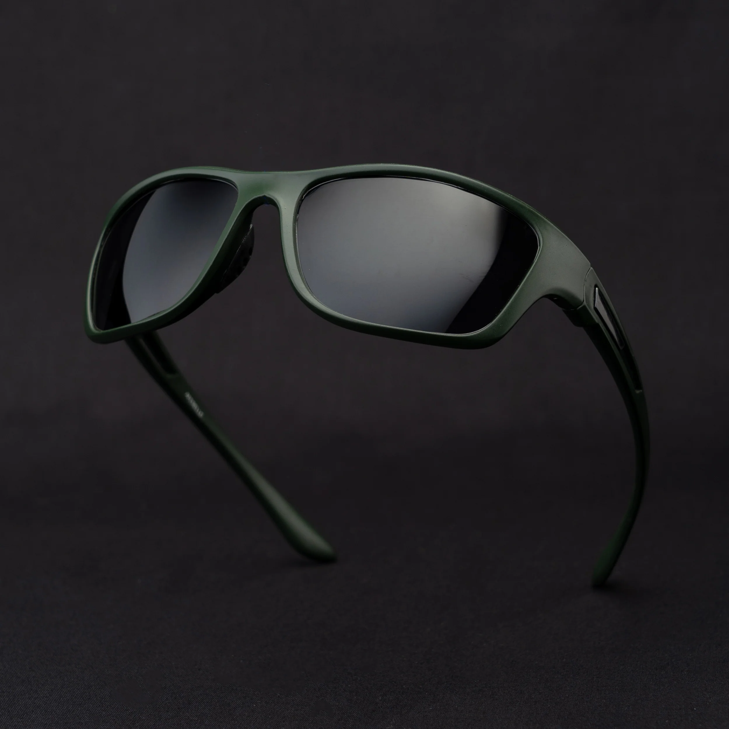 WRAP DARK OLIVE BLACK UV400 HD Sunglasses - Image 2