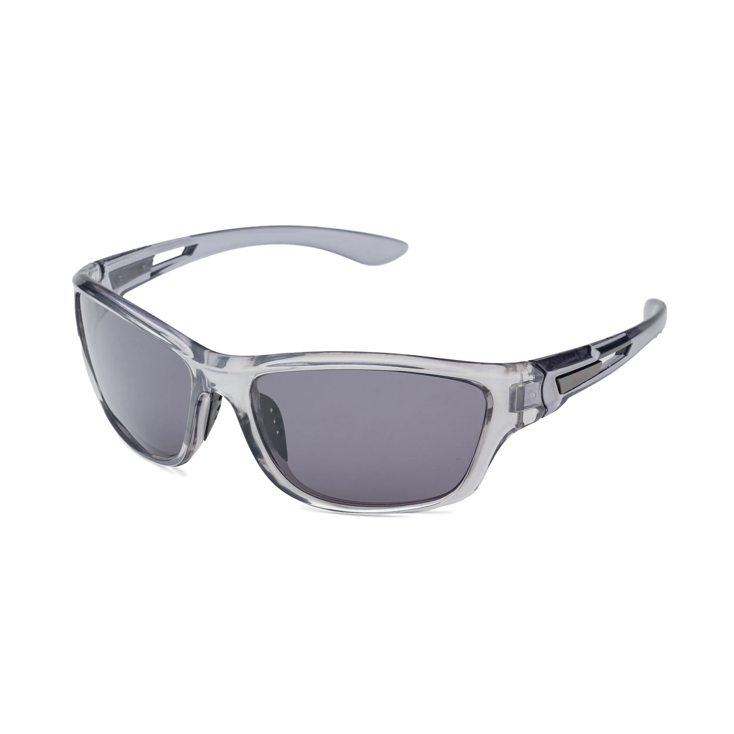WRAP GLOSSY GREY BLACK  Unisex UV400 HD Pro Sunglasses - Image 3