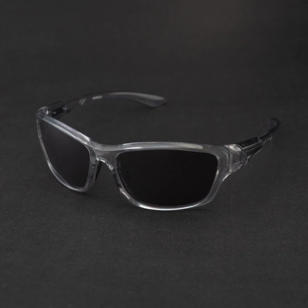 WRAP GLOSSY GREY BLACK  Unisex UV400 HD Pro Sunglasses - Image 4