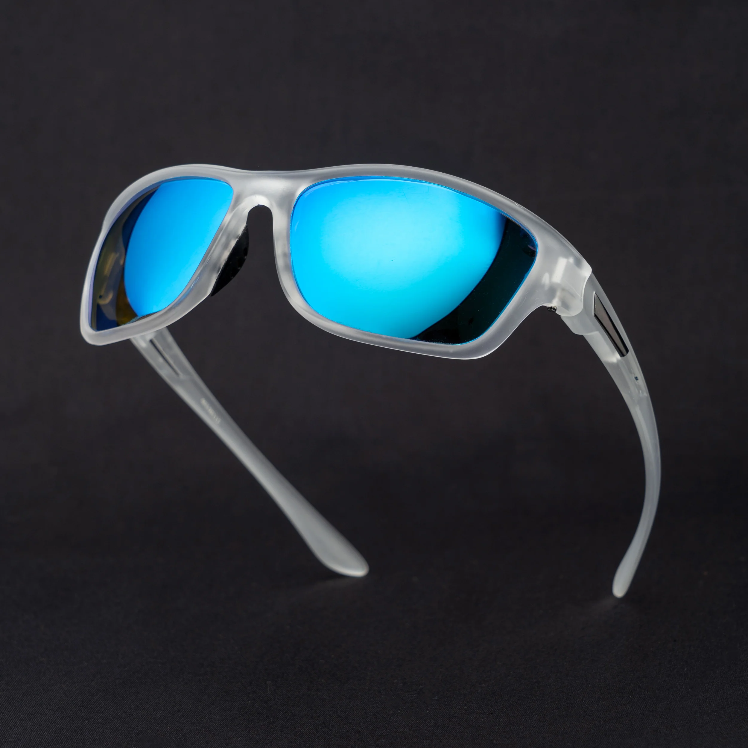 WRAP MATT CLEAR BLUE UV400 HD SUNGLASSES - Image 2