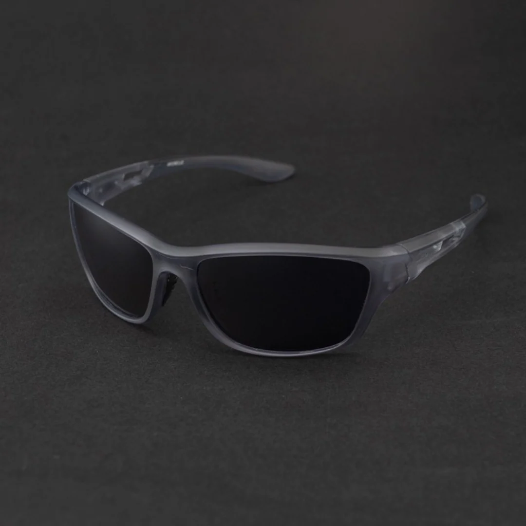 WRAP MATT GREY BLACK  Unisex UV400 HD  Pro Sunglasses - Image 3