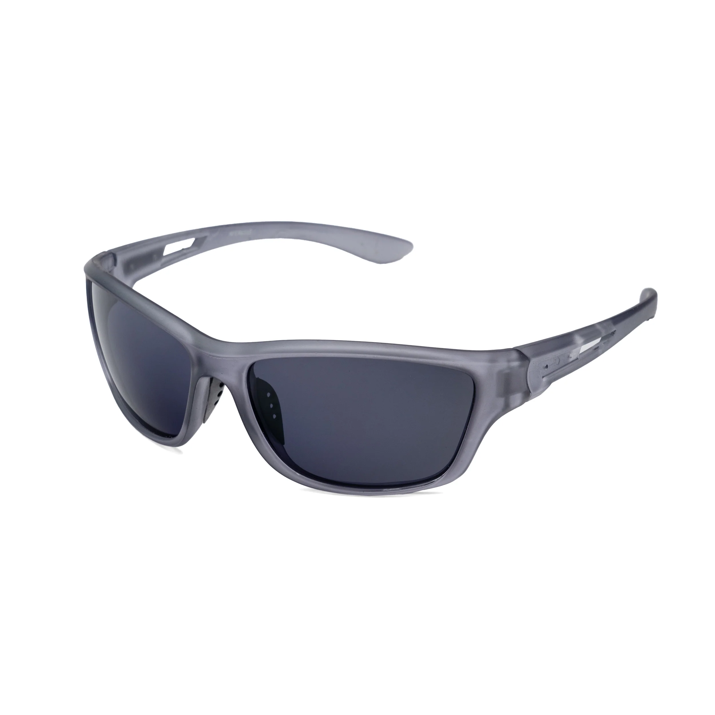WRAP MATT GREY BLACK  Unisex UV400 HD  Pro Sunglasses - Image 4